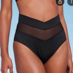 Shade & Shore High-Waisted Black Bikini Bottoms